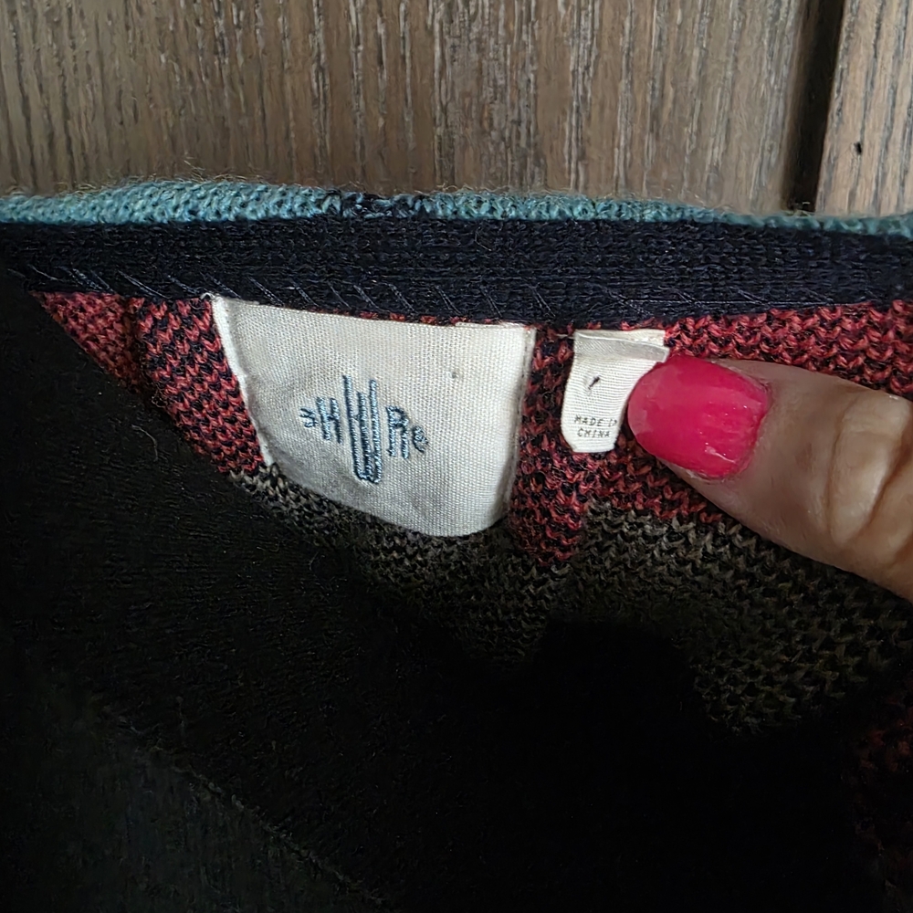 LAST CHANCE Anthropologie Plaid Zip Sweater Jacket - Picture 3 of 3